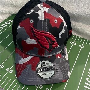 New Era NFL Arizona Cardinals, Large/XLarge Red, Gray & Black  Camo 39THIRTY Cap